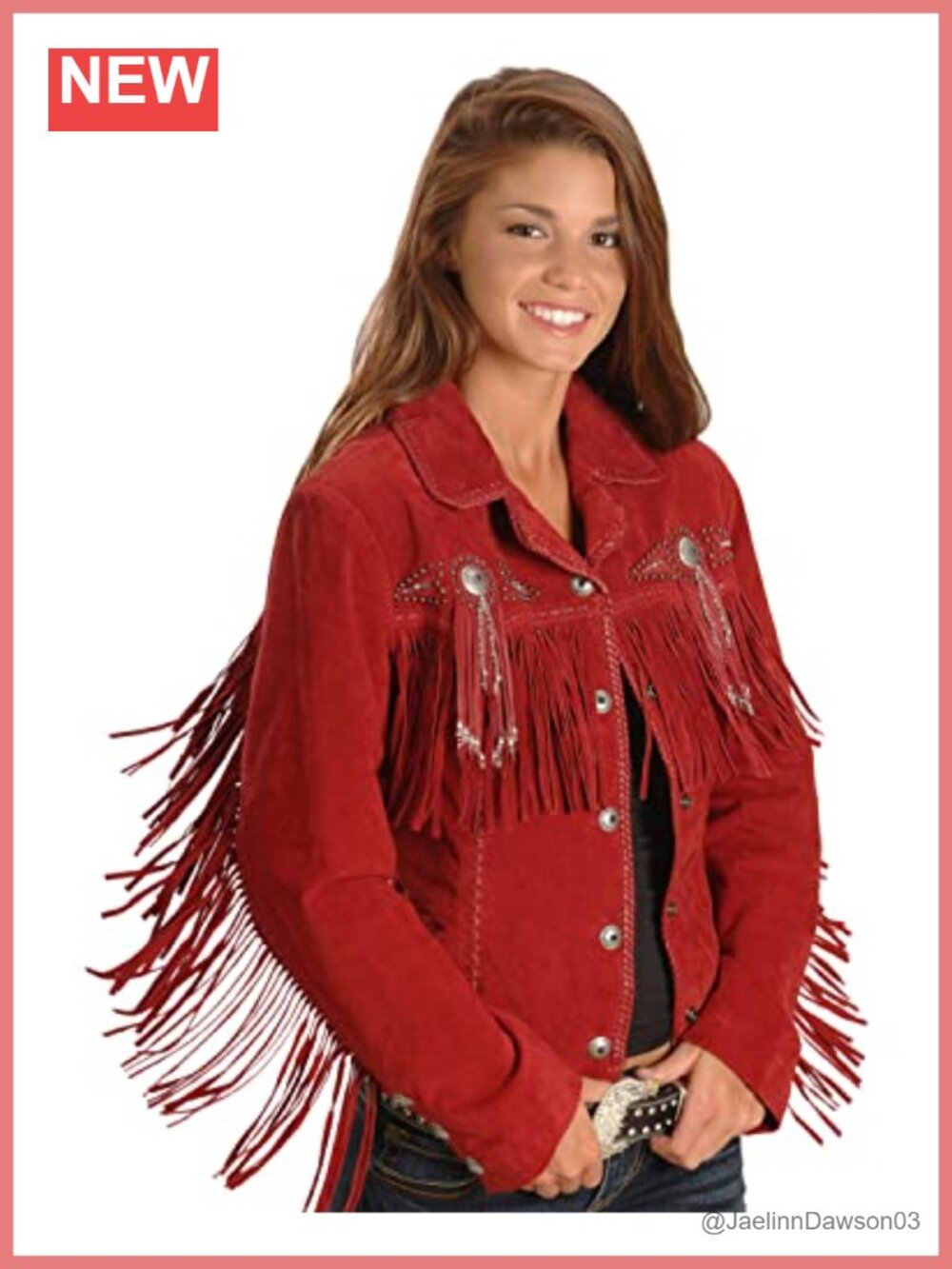 Beaded Fringe Suede Western Jacket Lined L152-27